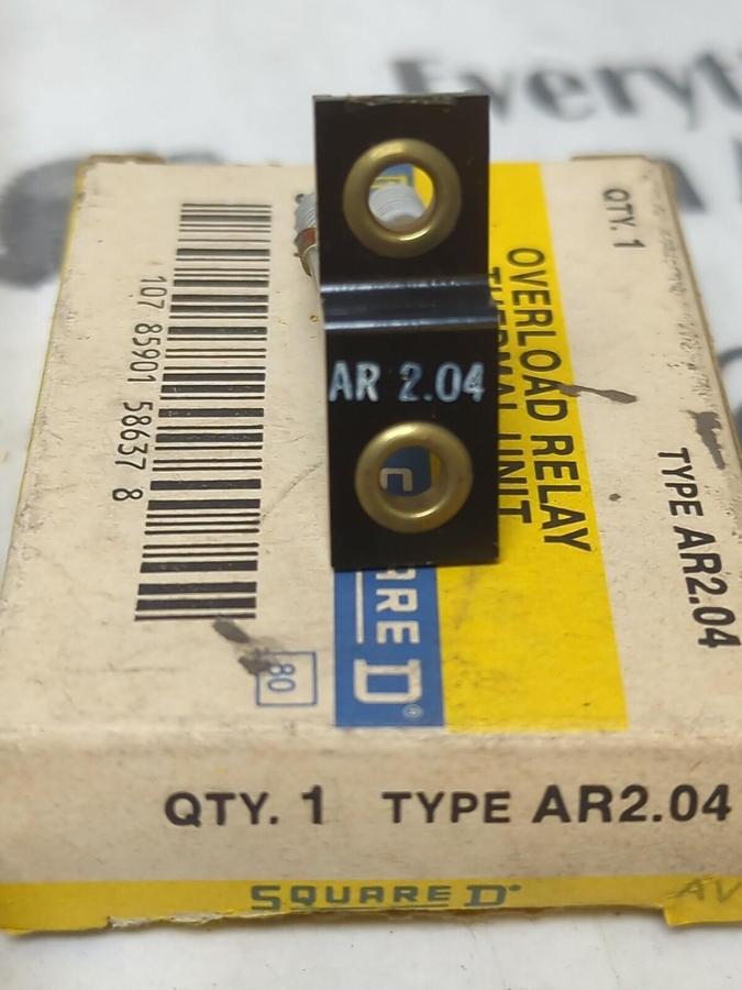 SQUARE D,AR2.04,OVERLOAD RELAY THERMAL UNITS LOT OF 6 NOS