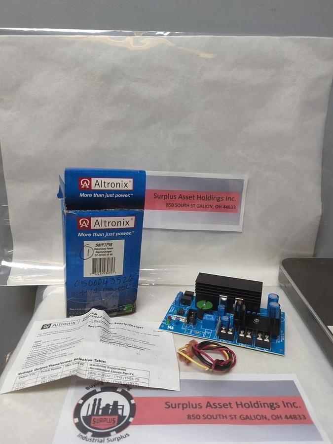 ALTRONIX,SMP7PM,POWER SUPPLY CHARGER 12-24VDC @ 6A NOS