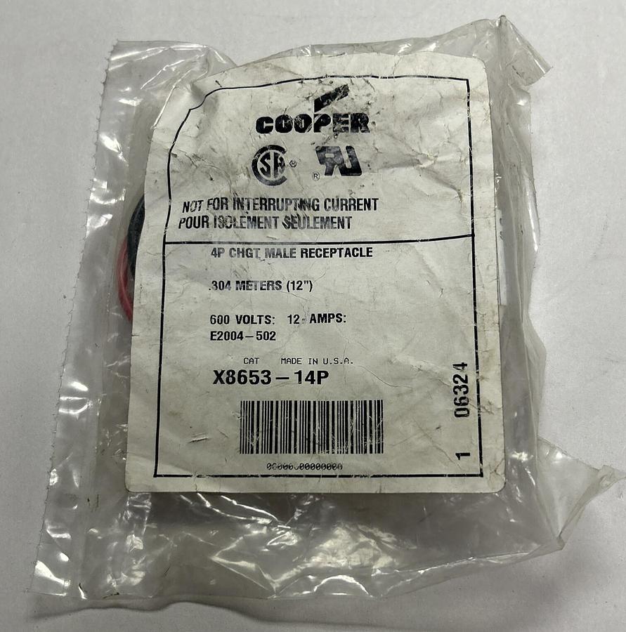 Used EATON COOPER,X8653-14P,CORDSET NEW