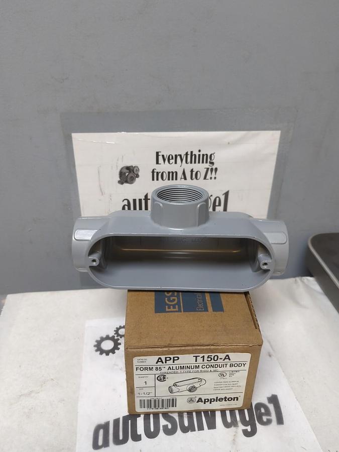 APPLETON,T150-A,FORM 85 1-1/2 INCH ALUMINUM CONDUIT BODY NEW