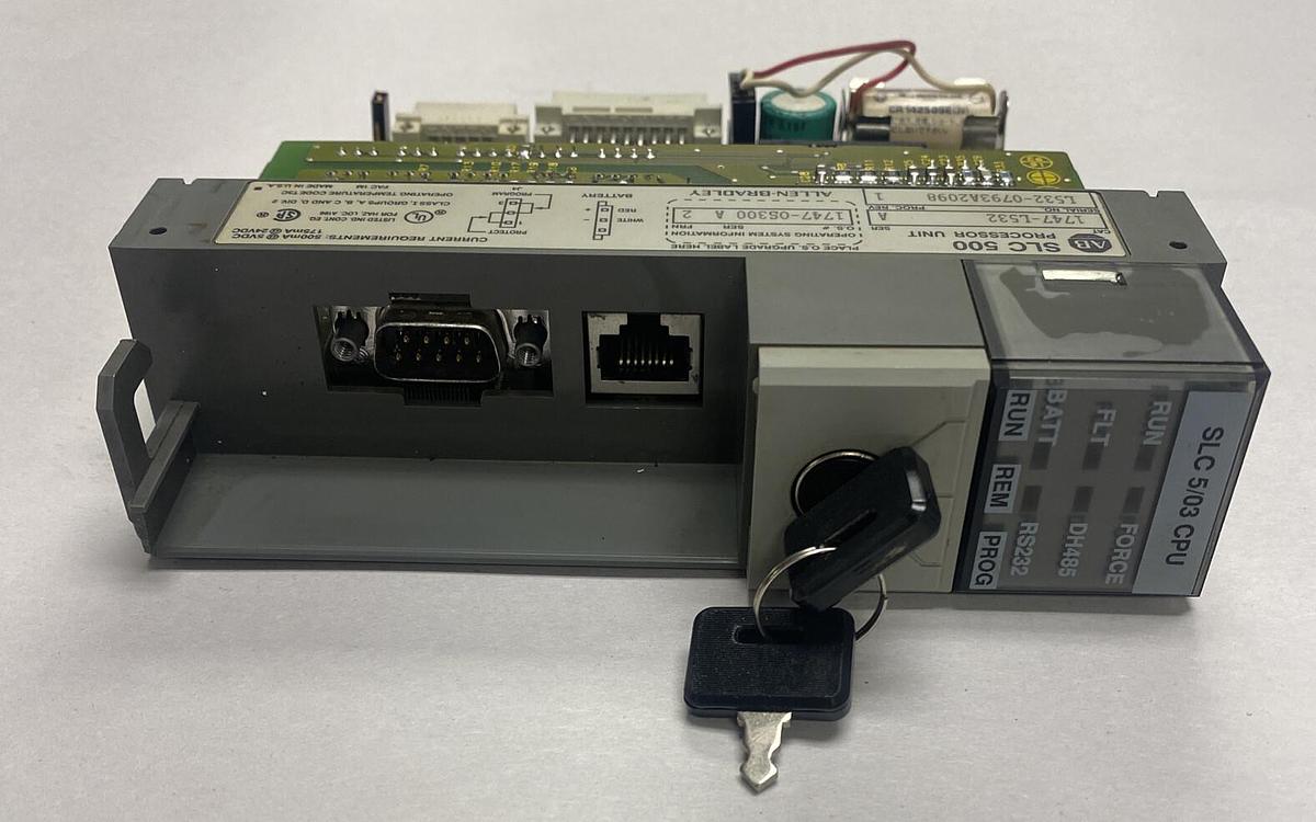 Used Allen-Bradley,1747-L532,Processor Unit 1747-0S300 Ser A FRN 2 Broken Door