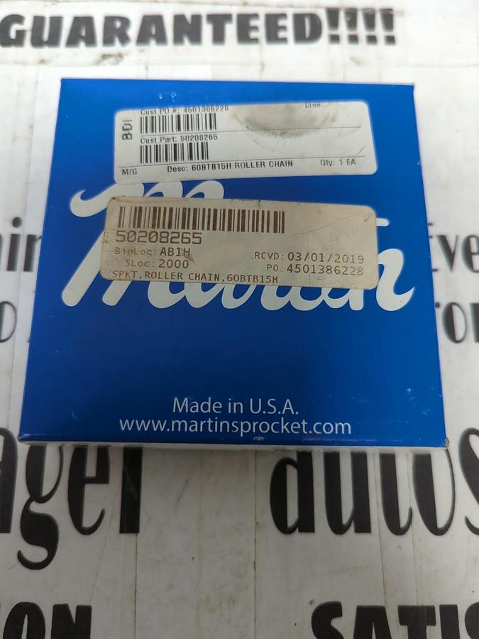 MARTIN,60BTB15H 1610,SABERTOOTH SPROCKET 15 TEETH NEW