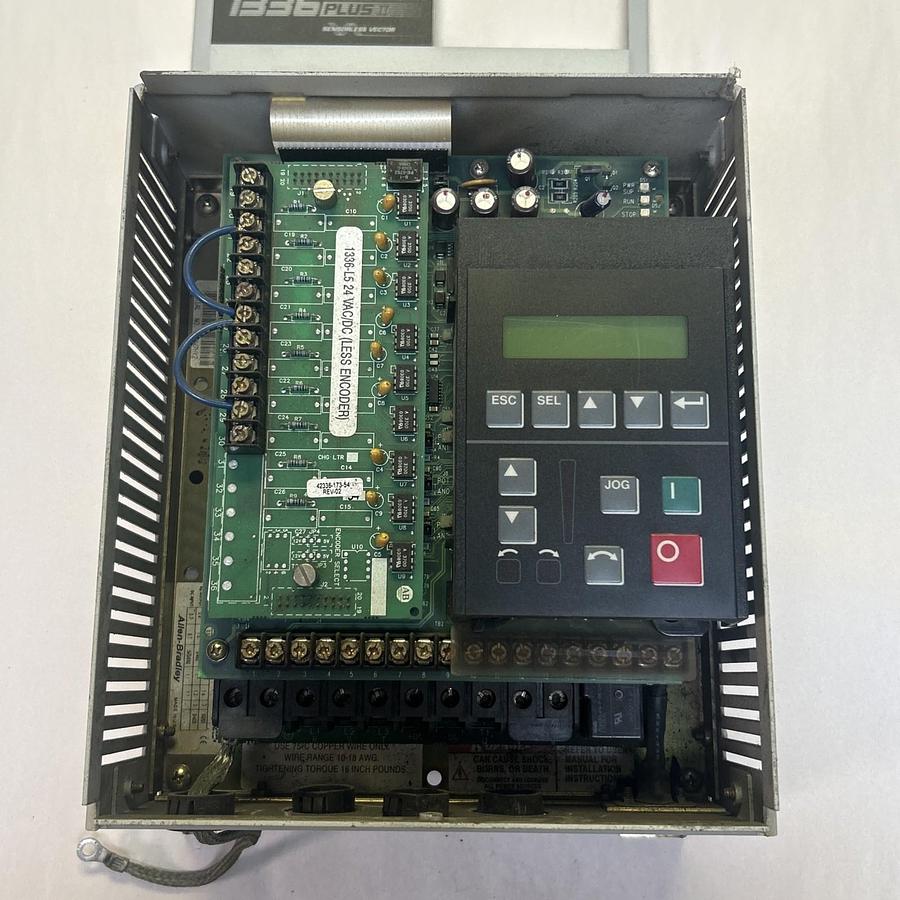 Used ALLEN BRADLEY,1336F-BRF05-AA-EN-HCS2-L5,SENSORLESS VECTOR AC DRIVE
