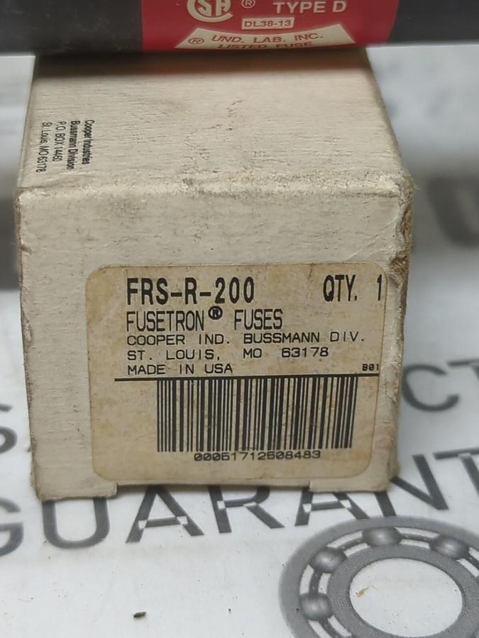 COOPER BUSSMANN,FRS-R-200,FUSETRON 200 AMP FUSE NOS