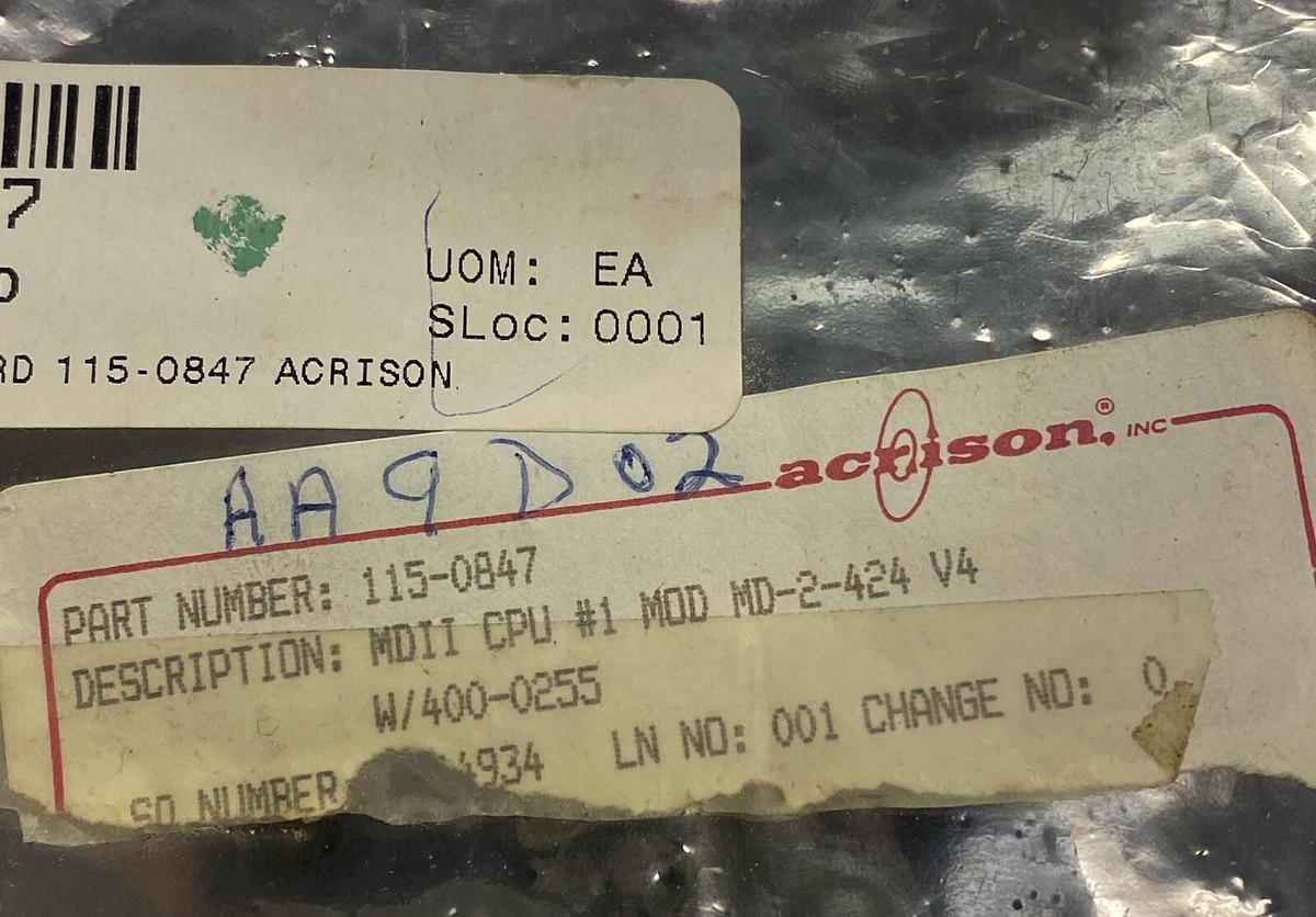 ACRISON,115-0847,CPU MOTHERBOARD NOS