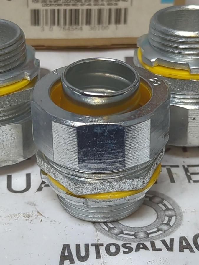 COOPER CROUSE-HINDS,LT100,STRAIGHT 1 INCH MALE CONNECTORS BOX OF 5 NEW