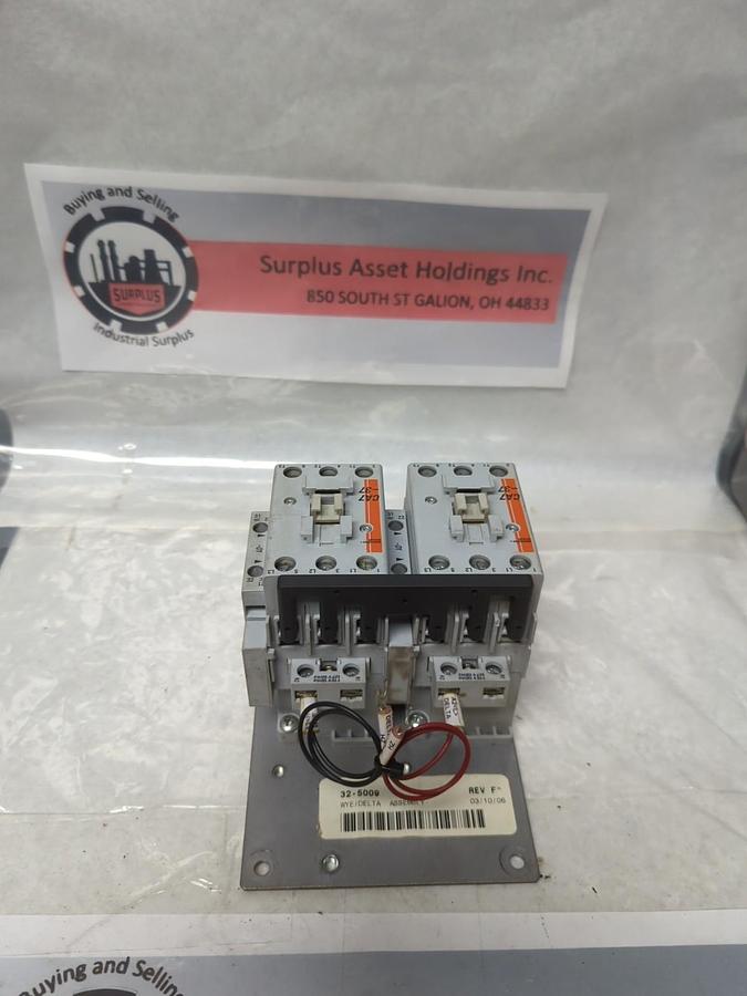 Used DELTA WYE SPRECHER+SCHUH,32-5009,CONTACTOR ASSEMBLY CA7-37-00 REV F 60A 600V MAX
