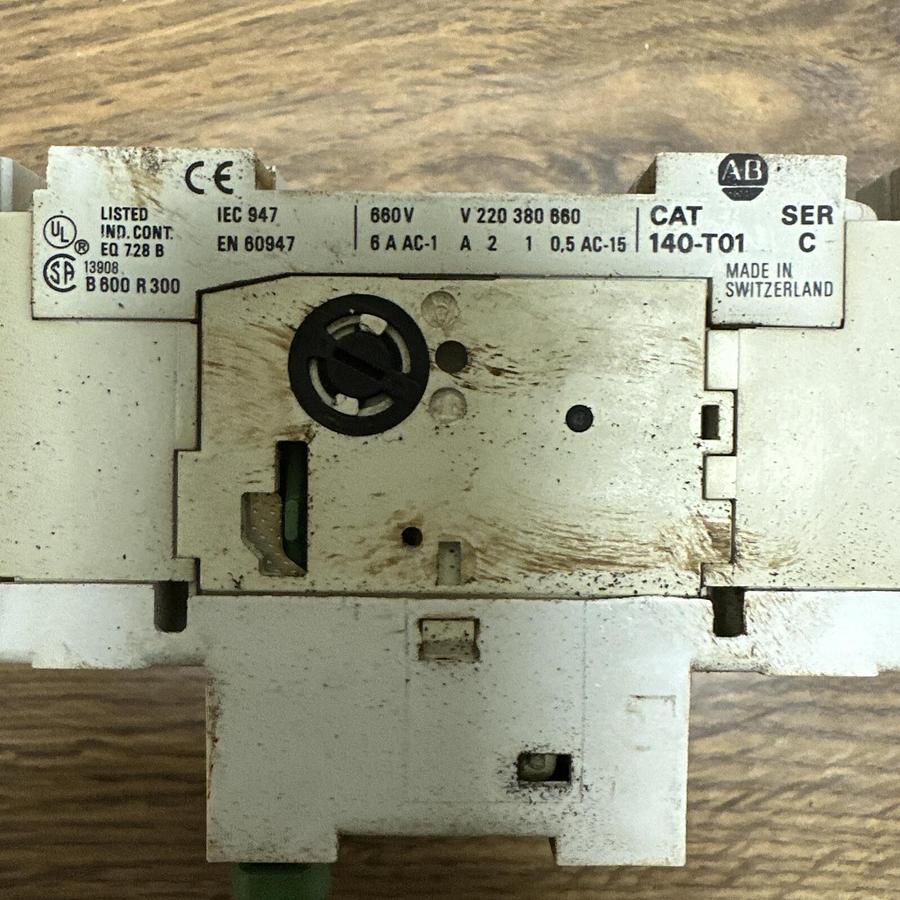 Used Allen Bradley,140-MN-0100 SER C,Manual Motor Starter
