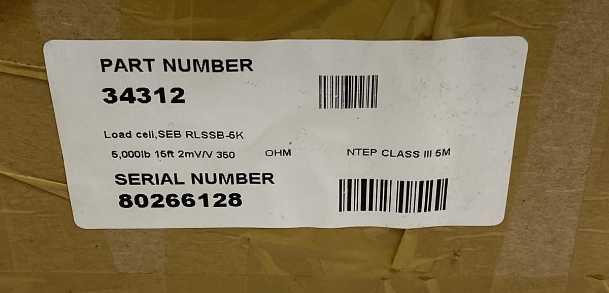 Used RICE LAKE,RLSSB-5K,STAINLESS STEEL LOAD CELL NEW