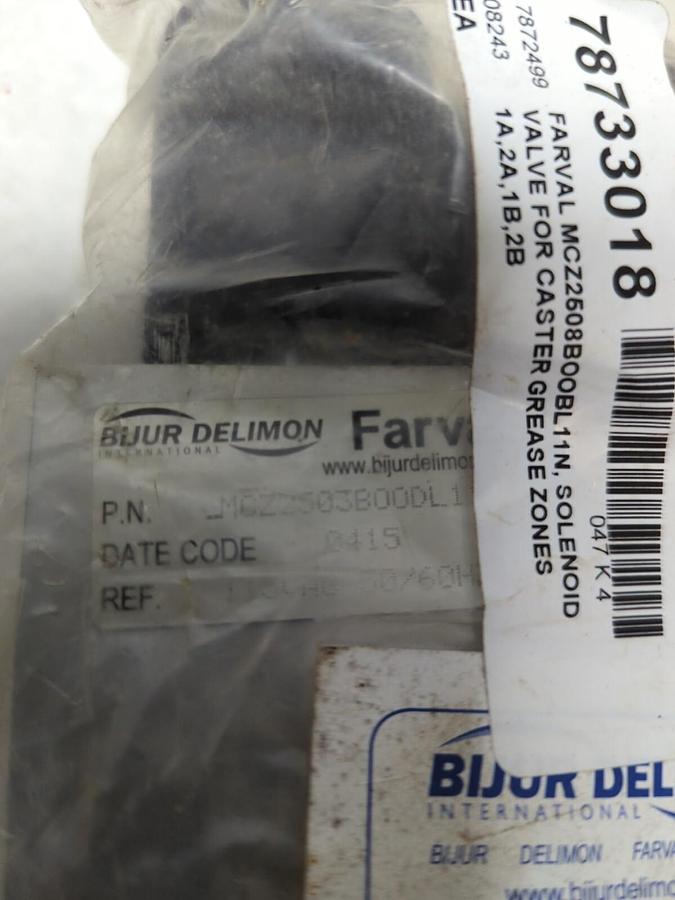 BIJUR DELIMON,MCZ2508BOOBL11N,FARVAL SOLENOID VALVE NOS