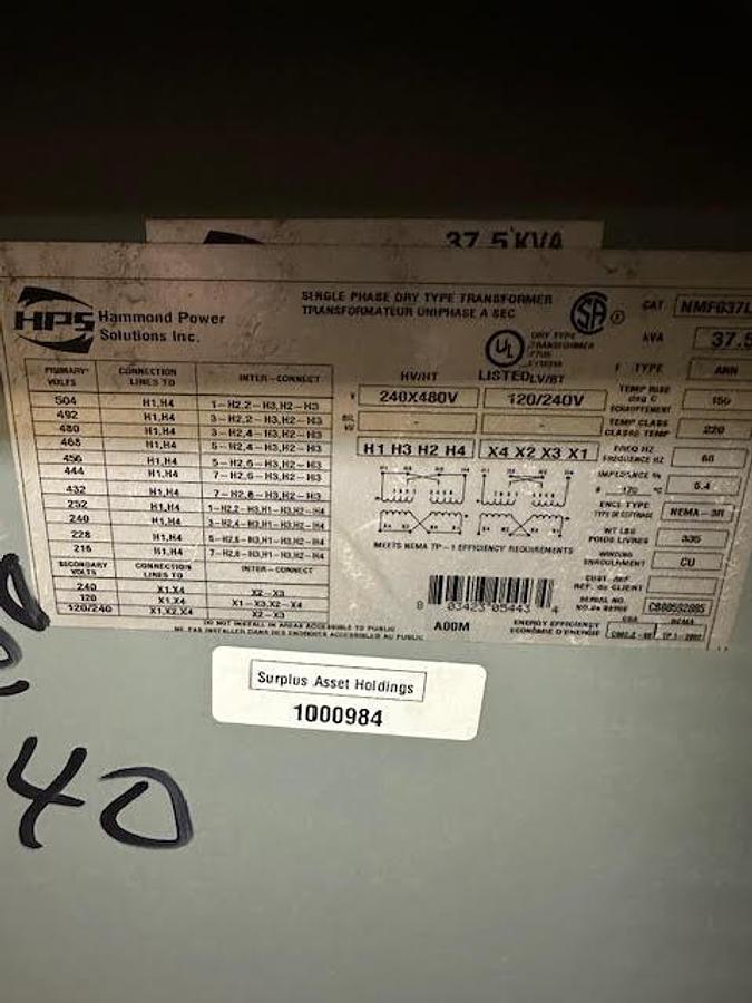 Used Hammond 37.5