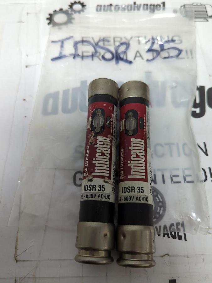 LITTELFUSE,IDSR-35,INDICATOR 35 AMP FUSE LOT OF 2 NOS