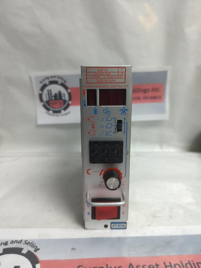 Used ATHENA,IMP15,TEMPERATURE CONTROLLER 208/240VAC 15 AMP PRE-OWNED