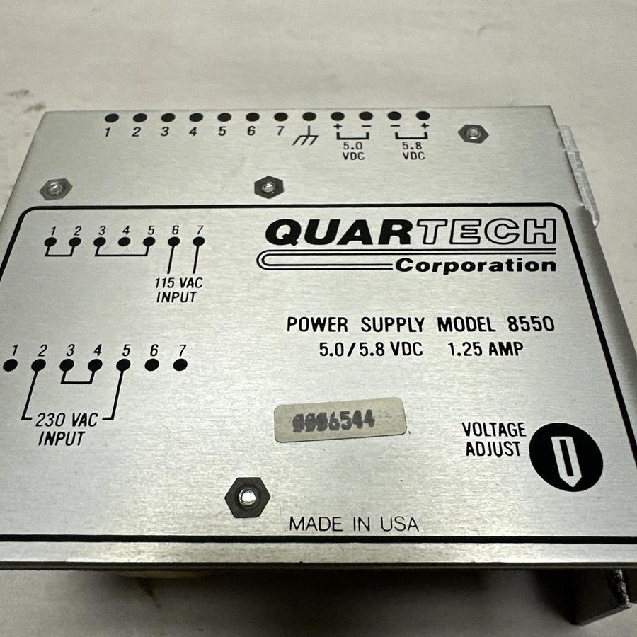 Used Quartech,8550,Power Supply 5.0/5.8 VDC 1.25 Amp