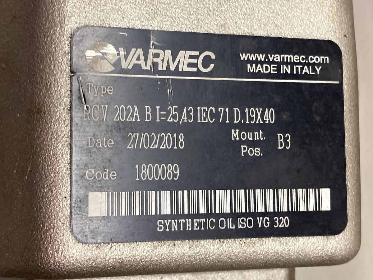 Used Varmec,RCV 202A B,Gear Reducer