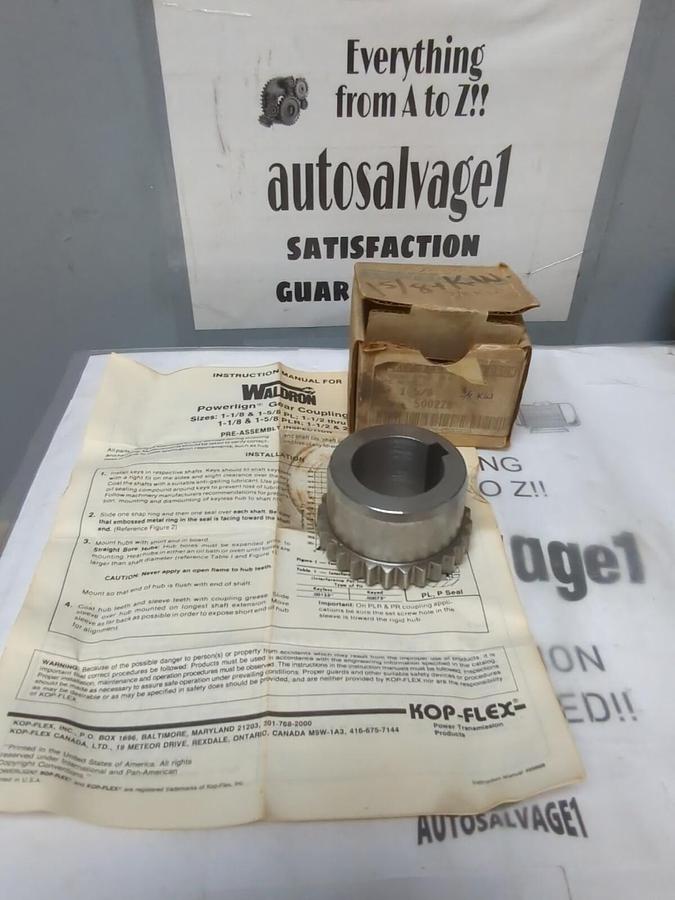 KOP-FLEX,500226 PL,GEAR COUPLING HUB 1-5/8 INCH BORE 3/8 INCH KW NOS