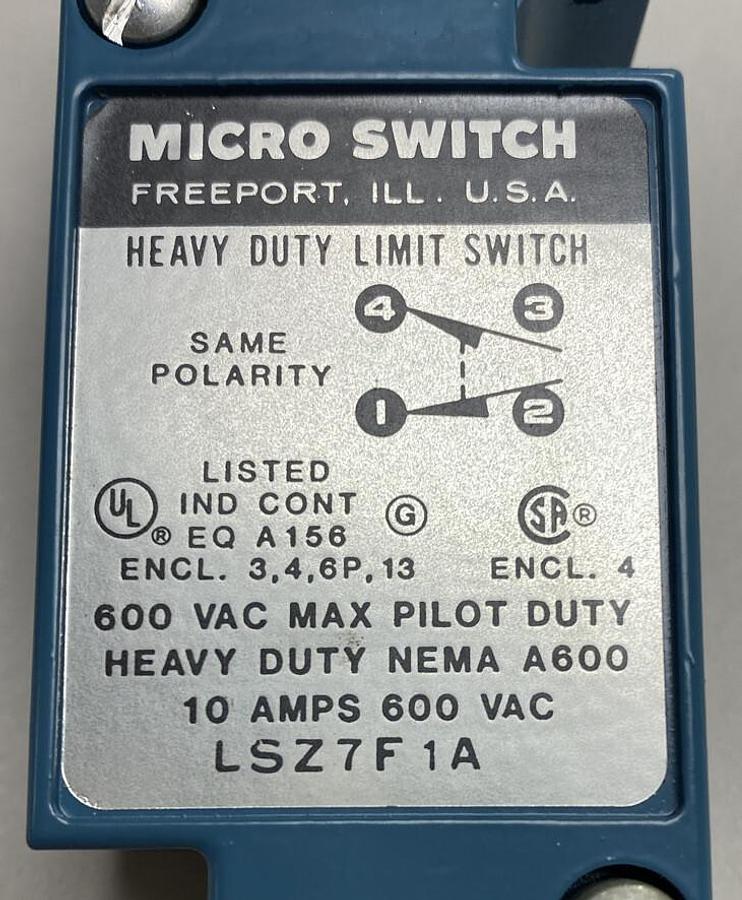 Used Honeywell Micro Switch,LSZ7F1A,Limit Switch NOS