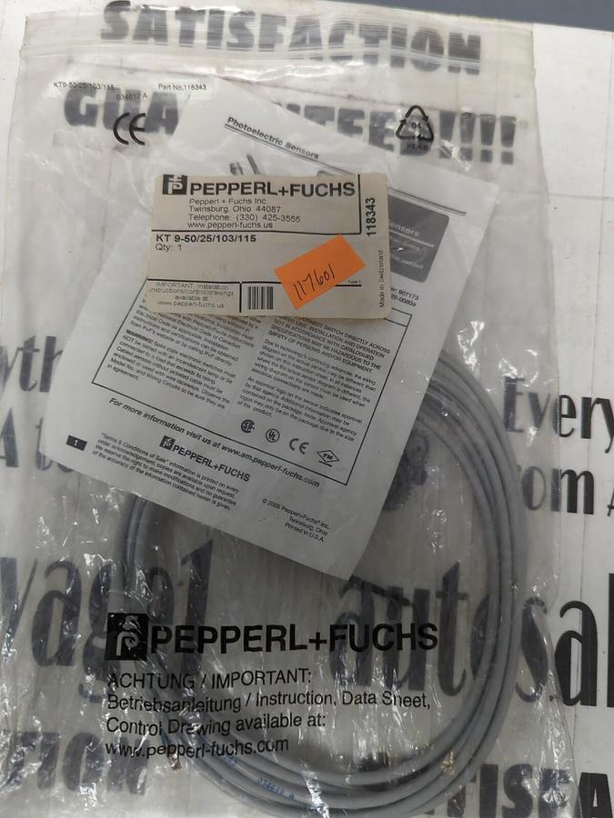PEPPERL+FUCHS,KT 9-50-25-103-115, PHOTOELECTRIC SWITCH NOS