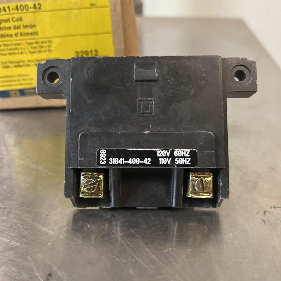SQUARE D,31041-400-42,MAGNET COIL FOR SIZE 0 0R 1 TYPE SB OR SC 110/120VAC