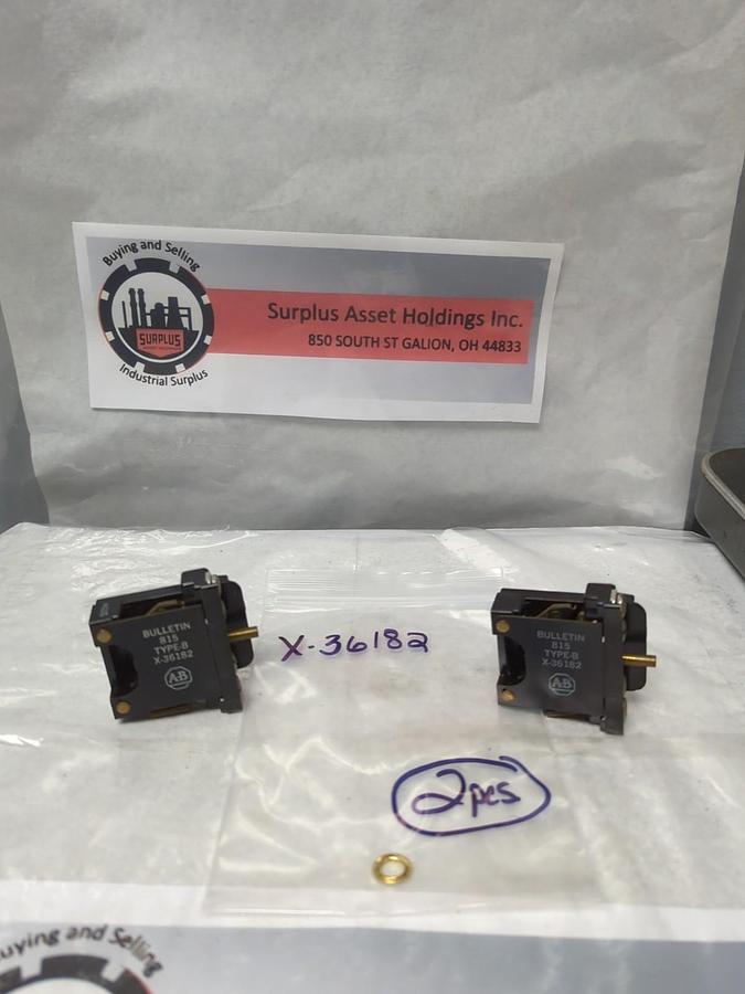 Used ALLEN BRADLEY,-36182,L.H. OVERLOAD RELAY LOT OF 2 PRE-OWNED