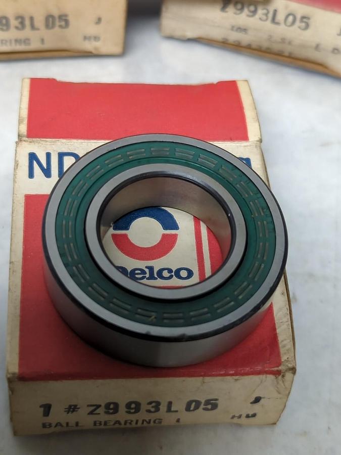 NDH DELCO,Z993L05,RUBBER SEALED BALL BEARING LOT OF 4 NOS
