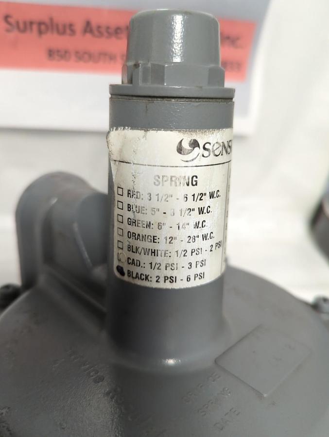 SENSUS,143-00,GAS REGULATOR BLACK SPRING 2-6PSI NOS