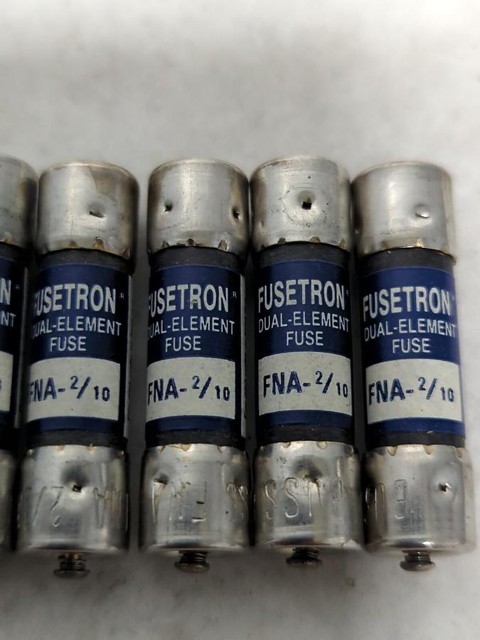 COOPER BUSSMAN,FNA-2/10,FUSETRON 2/10 AMP FUSE LOT OF 6 NOS