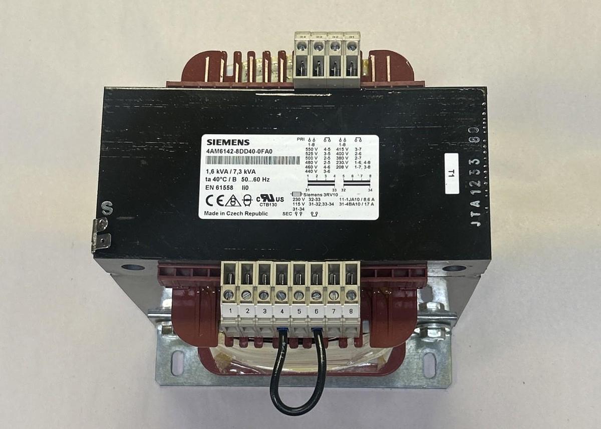 Used SIEMENS,4AM6142-8DD40-0FA0,TRANSFORMER 1.6KVA / 7.3VA
