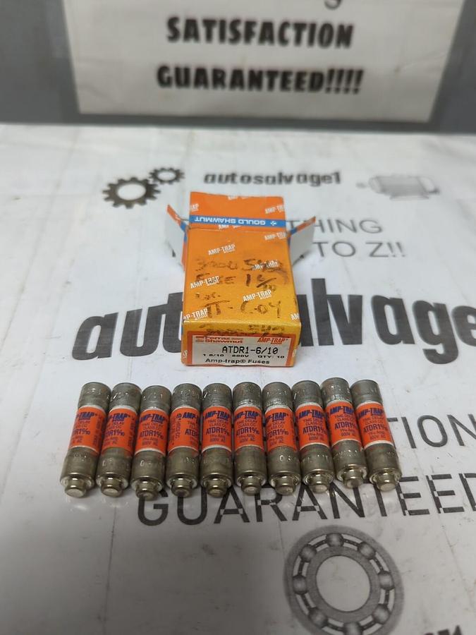 FERRAZ SHAWMUT,ATDR1-6/10,AMP TRAP 1-6/10 AMP FUSES BOX OF 10 NEW