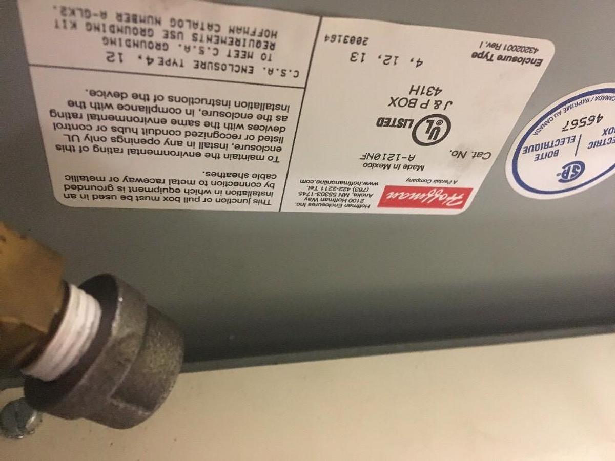 Hoffman,A-1210NF,Junction Box