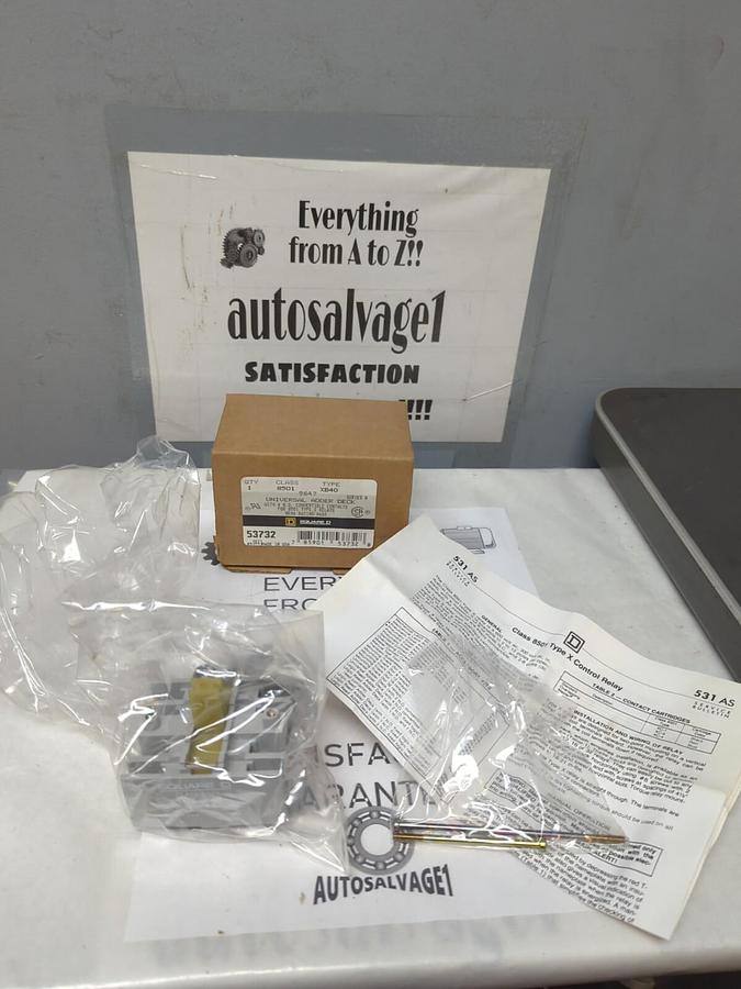 SQUARE D,53732,TYPE XB40 UNIVERSAL ADDER DECK CLASS 8501 SERIES A NOS