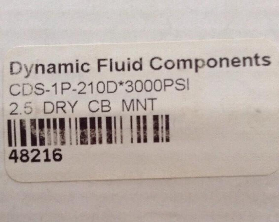 Dynamic Fluid Components,CDS-1P-210D,Gauge 3000PSI