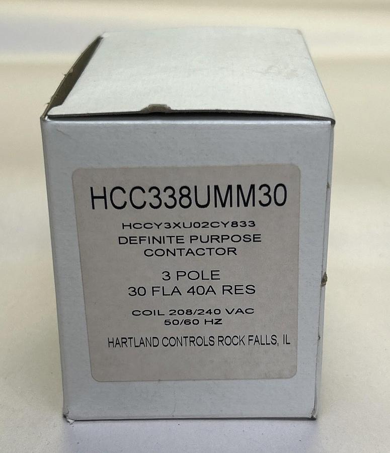 HARTLAND CONTROLS,HCC338UMM30,DEFINITE PURPOSE CONTACTOR NOS