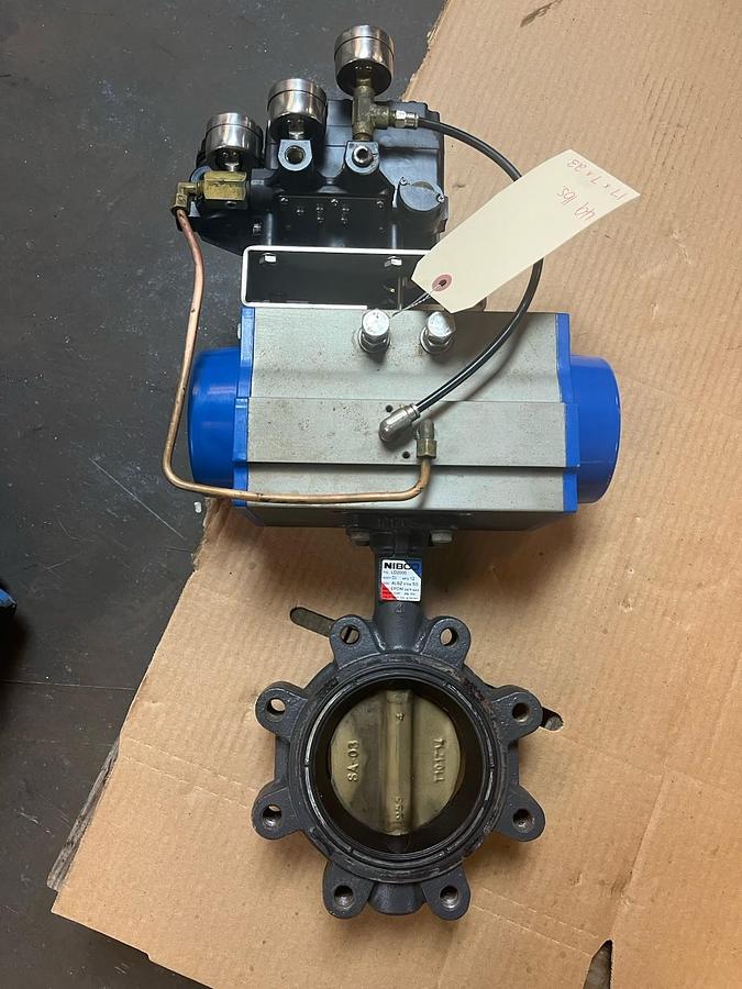 Used ABZ NIBCO,SR-115, ACTUATOR LD2000 BUTTERFLY VALVE 4" 200PSI E/P POSITIONER