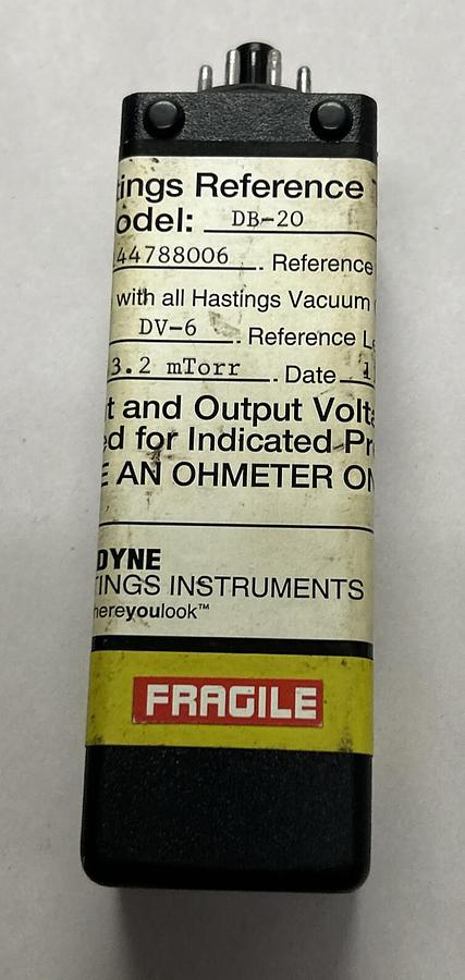 Used TELEDYNE HASTINGS,DB-20,SEALED VACUUM GAUGE TUBE