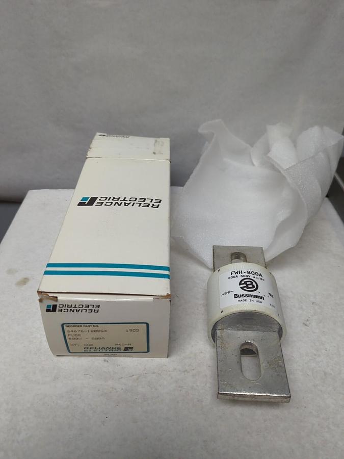 RELIANCE BUSSMANN,64676-120BGX,FWH-800A BLADE FUSE 800 AMP 500V AC/DC NOS