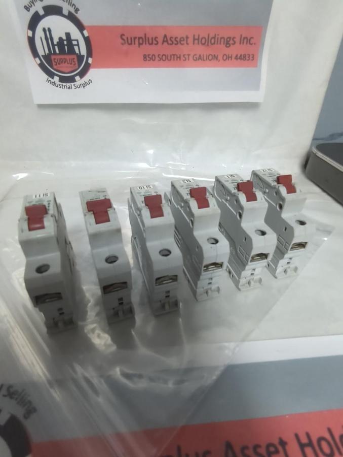Used MOELLER,FAZ B10,CIRCUIT BREAKER 1P 230/400 AC LOT OF 6 PRE-OWNED
