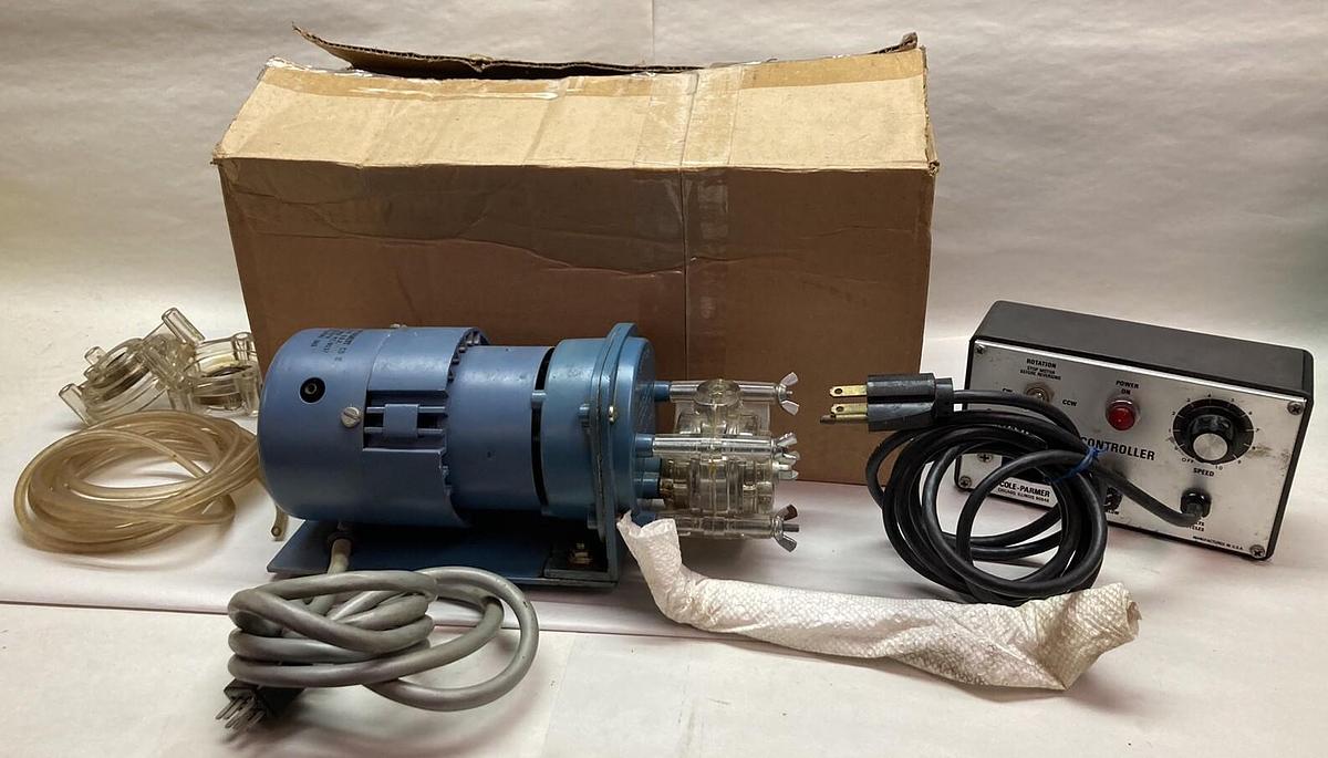 Used Cole Parmer,Model WZ1R057,Masterflex Pump w/ Solid State Motor Controller