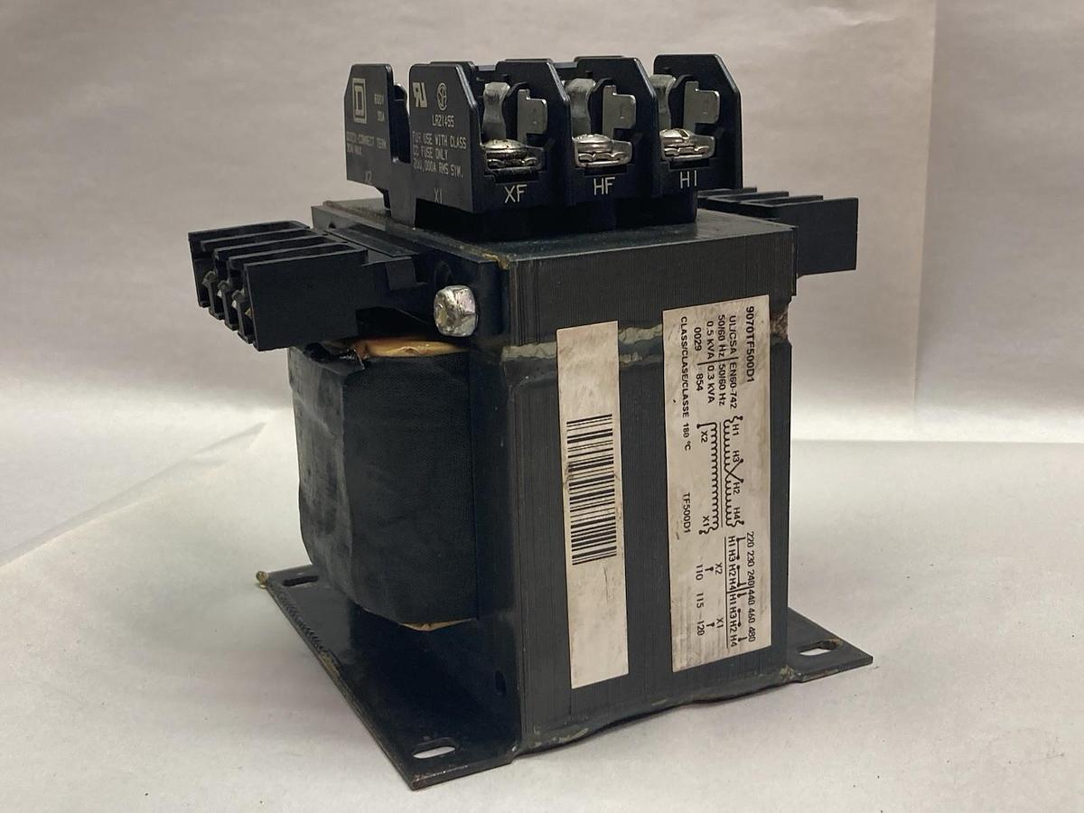 Used Square D,9070TF500D1,Control Transformer 50/60Hz 0.5/0.3kVA