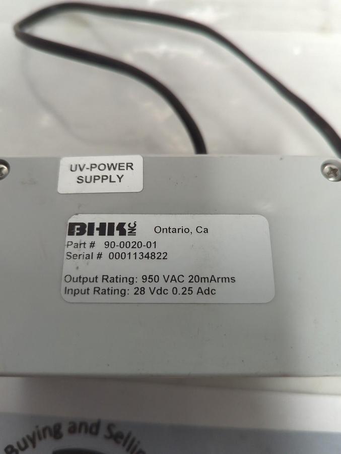 Used BHK,90-0020-01,UV-POWER SUPPLY 950VAC 20mArms PRE-OWNED