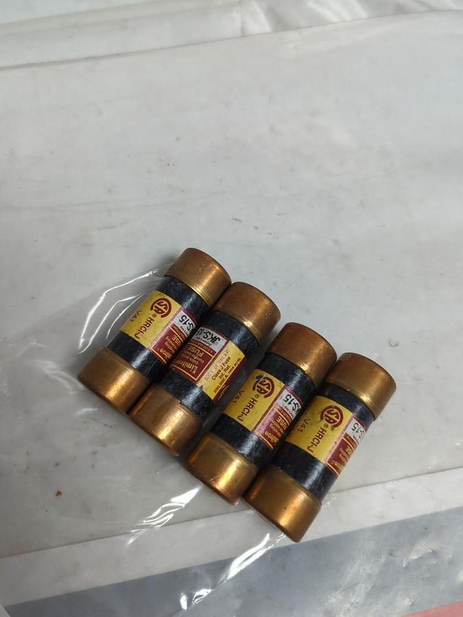 Used COOPER BUSSMANN,JKS-15,LIMITRON 15 AMP FUSE LOT OF 4 PRE-OWNED