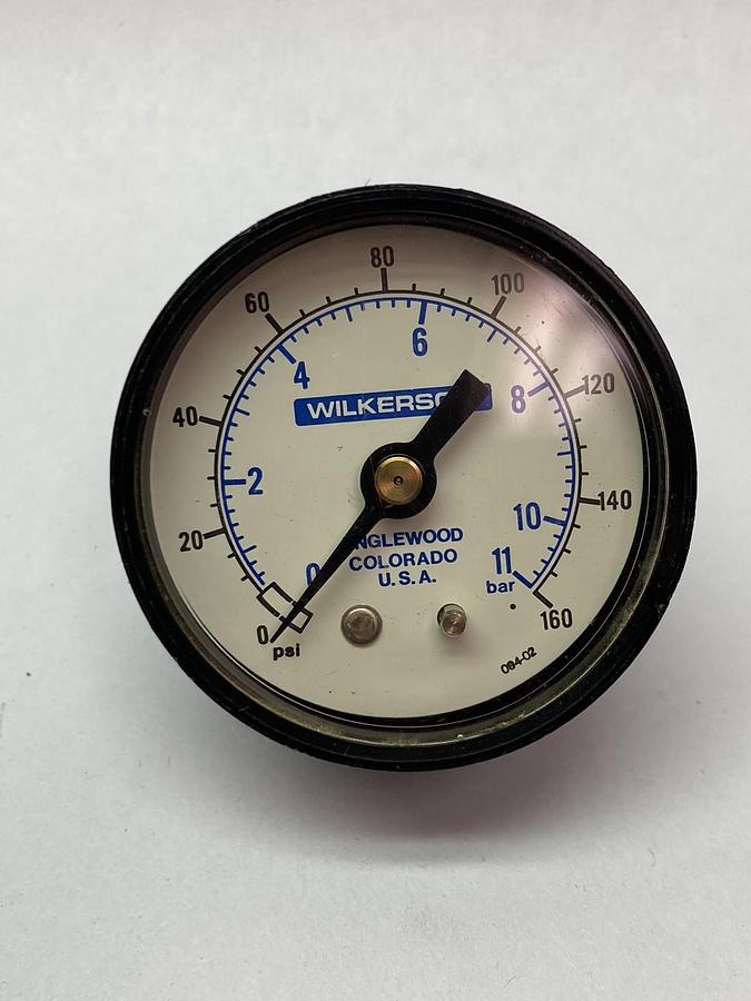 Used Wilkerson,094-02,Pressure Gauge 0-160 PSI