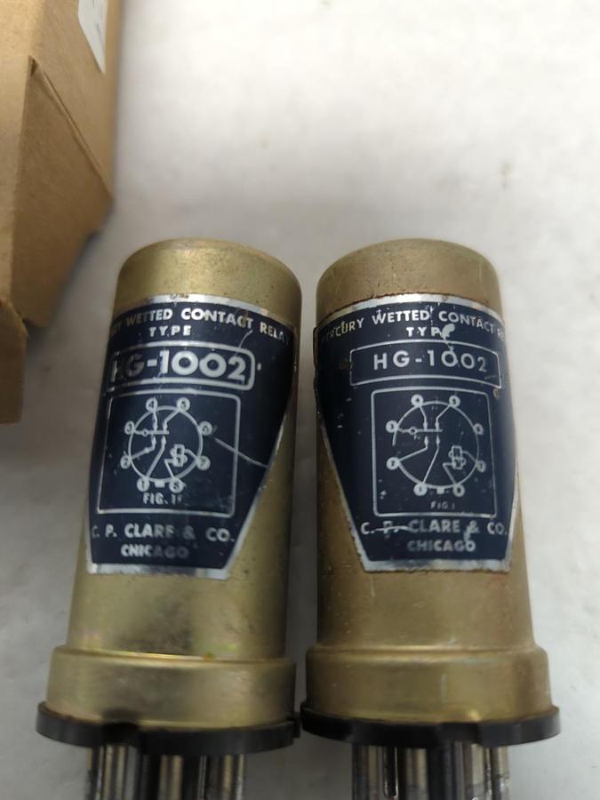 Used CLARE,HG-1002,RELAY PACK OF 2 PRE-OWNED