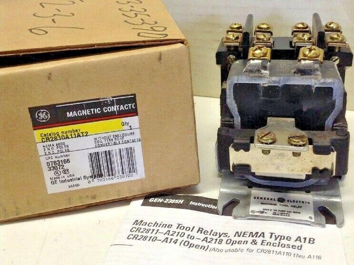 GE,CR2810A11AT2,Machine Tool Relay 115V Coil