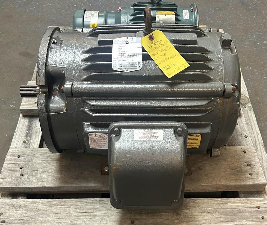 Used LIFT TECH,44987645,MOTOR 20HP 460V 1675/550RPM 3PH 286TDZ FRAME