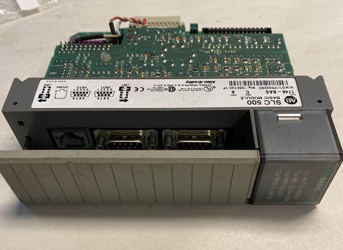 Used Allen-Bradley,1746-BAS,SER C FRN 6 SLC500 Basic Module