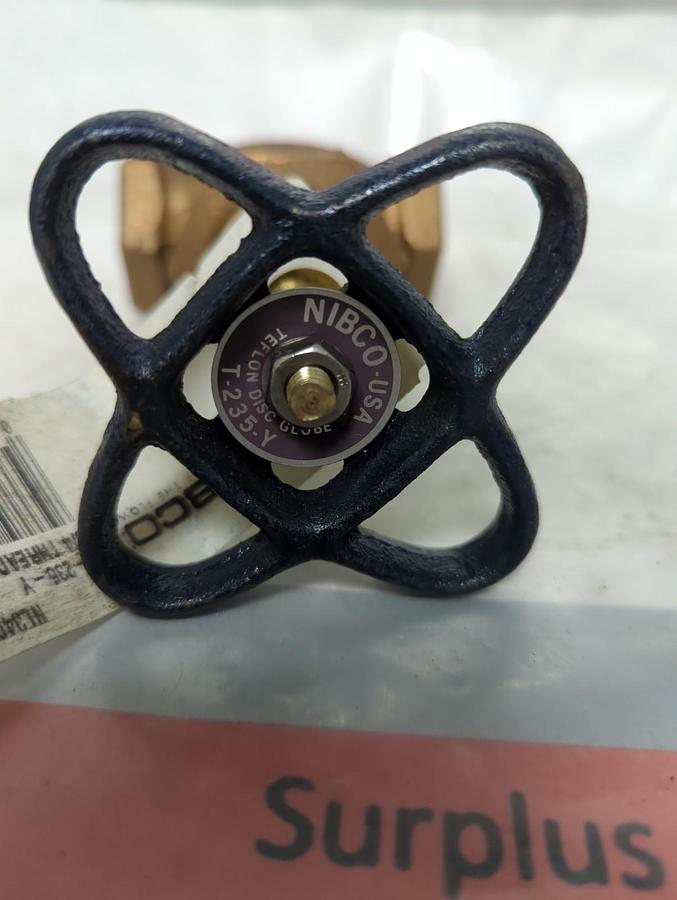 NIBCO,T-235-Y 3/4,TEFLON DISC GLOBE VALVE 3/4 INCH NOS