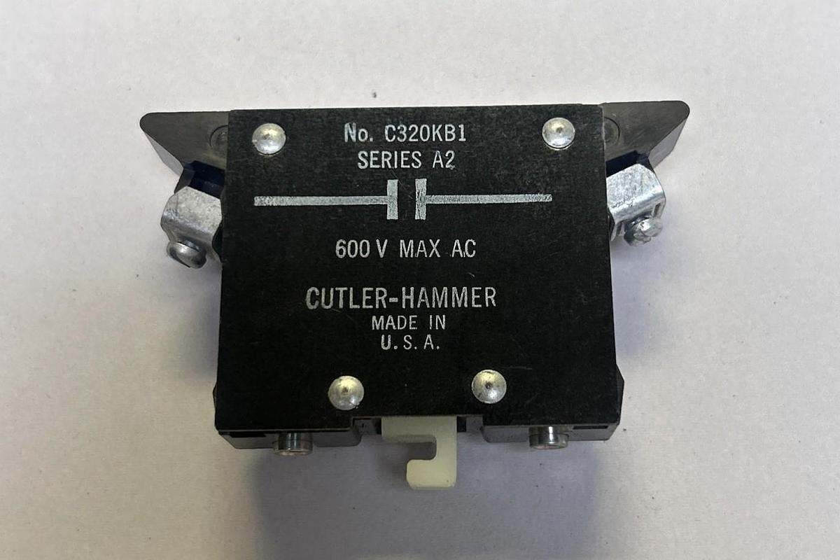 Used CUTLER-HAMMER,C320KB1,AUXILIARY CONTACT BLOCK