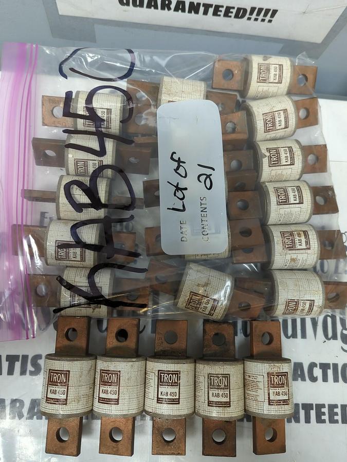 COOPER BUSSMANN,KAB450,RECTIFIER FUSE LOT OF 21 NOS
