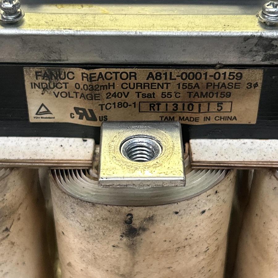 Used FANUC,A81L-0001-0159,REACTOR 240V 155A 0.032MH